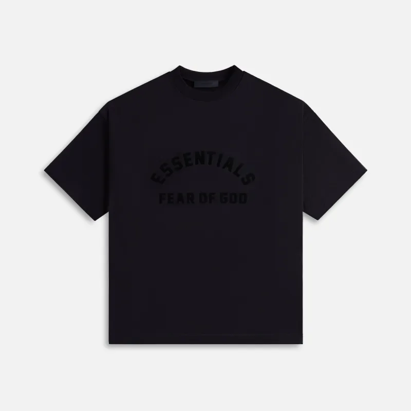 Essentials Logo Tee - Black sold by Kith