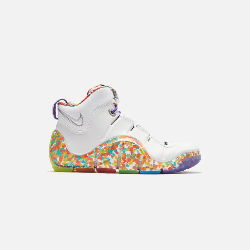 Nike Zoom LeBron IV - White / True Red / Mean Green / Varsity Purple / Volt sold by Kith