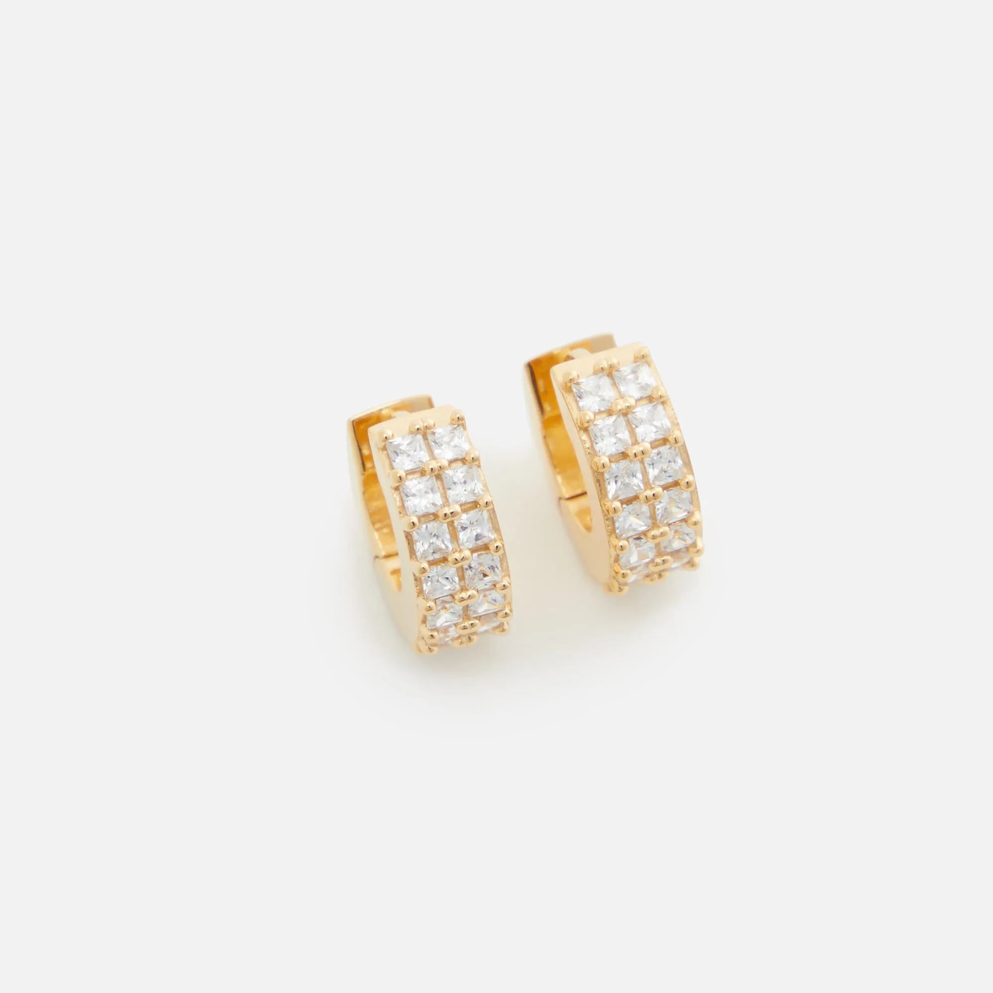 Hatton Labs Double Eternity Spike Hoop Earrings 18K Gold Plated - Gold sold by Kith