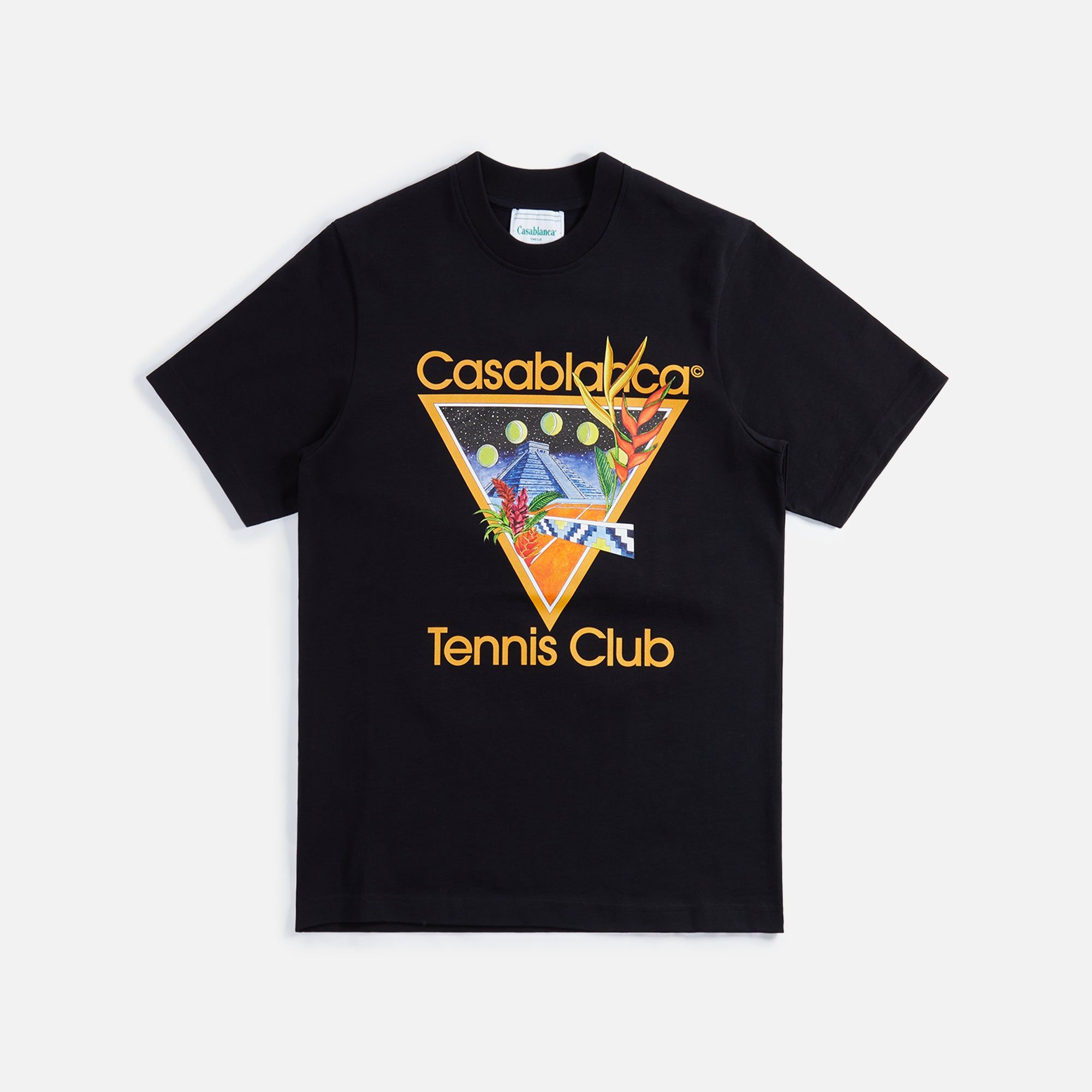 Casablanca Tennis Icon Club Printed Tee - Black sold by Kith