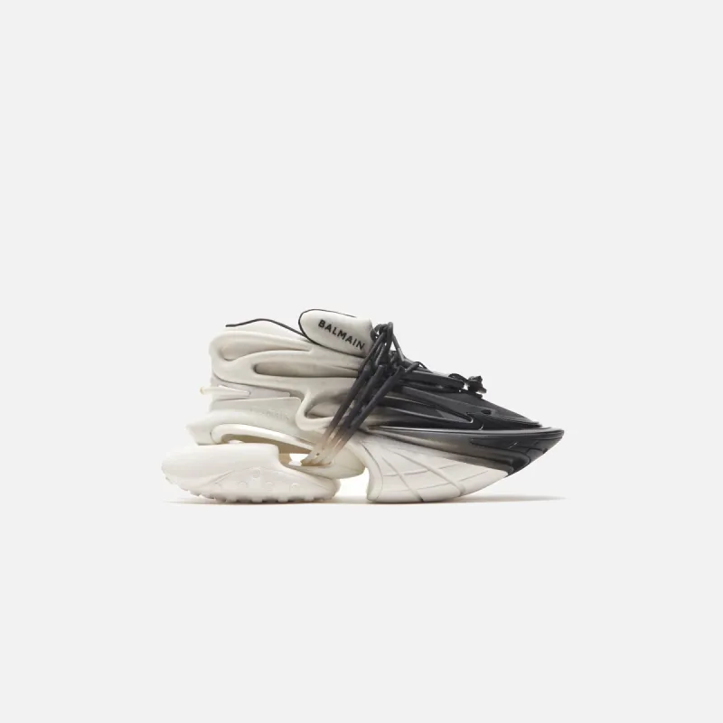 Balmain Unicorn - Neoprene / Rubberized Leather Blanc Noir / White sold by Kith