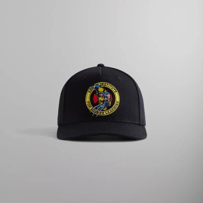 Marvel | Kith for X-Men Wolverine Pinch Crown Snapback - Black sold by Kith