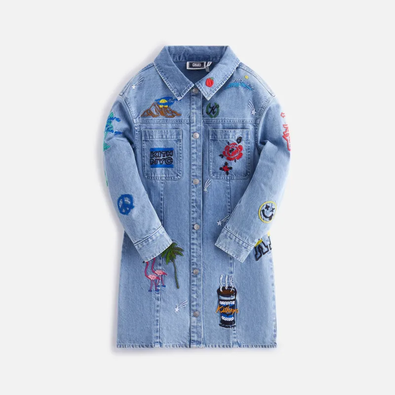 Kith Kids for Otakara NYC Denim Dress - Light Indigo sold by Kith
