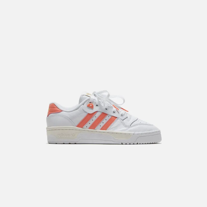adidas WMNS Rivalry Low 86 - Cloud White / Coral Fusion / Gold Metallic sold by Kith