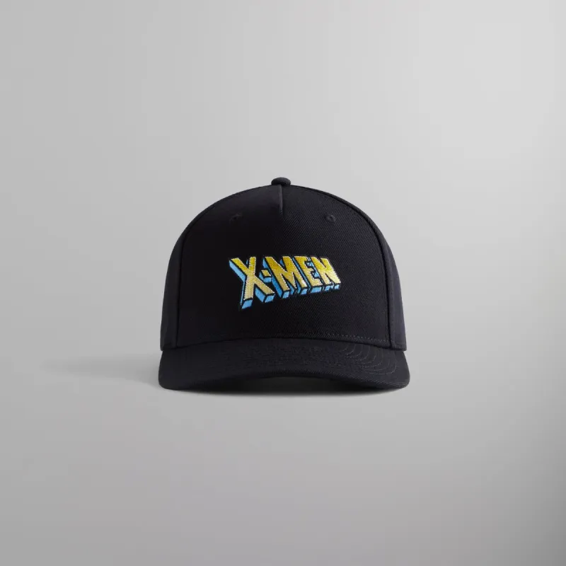 Marvel | Kith for X-Men Pinch Crown Snapback - Black sold by Kith