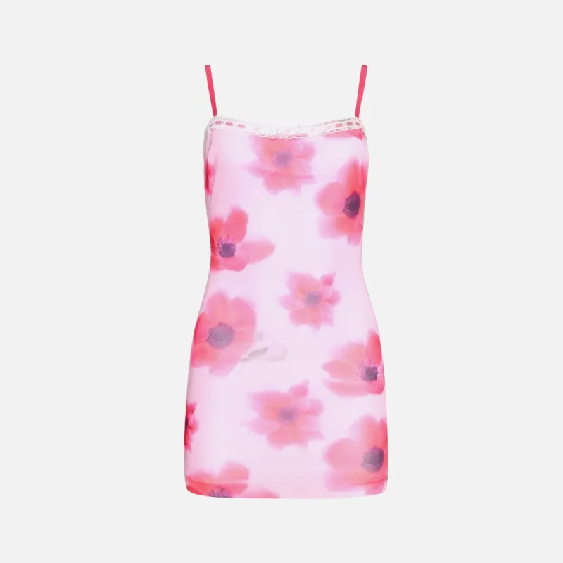 GUIZIO Mesh Mini Dress - Water Floral sold by Kith