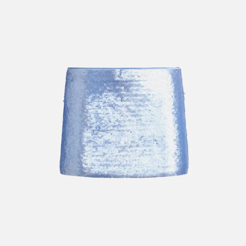 GUIZIO Low Rise Matte Sequin Skirt - Powder sold by Kith