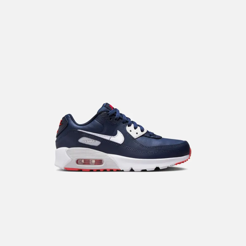 Nike GS Air Max 90 Ltr - Obsidian / White / Midnight Navy sold by Kith
