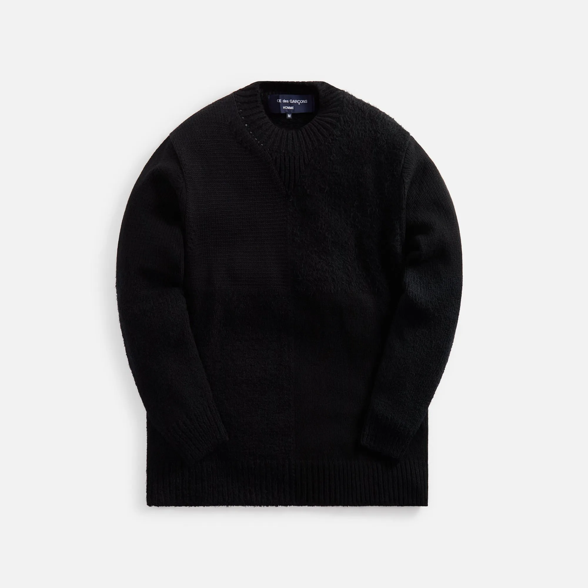 CDG Homme Patchwork Sweater - Black sold by Kith