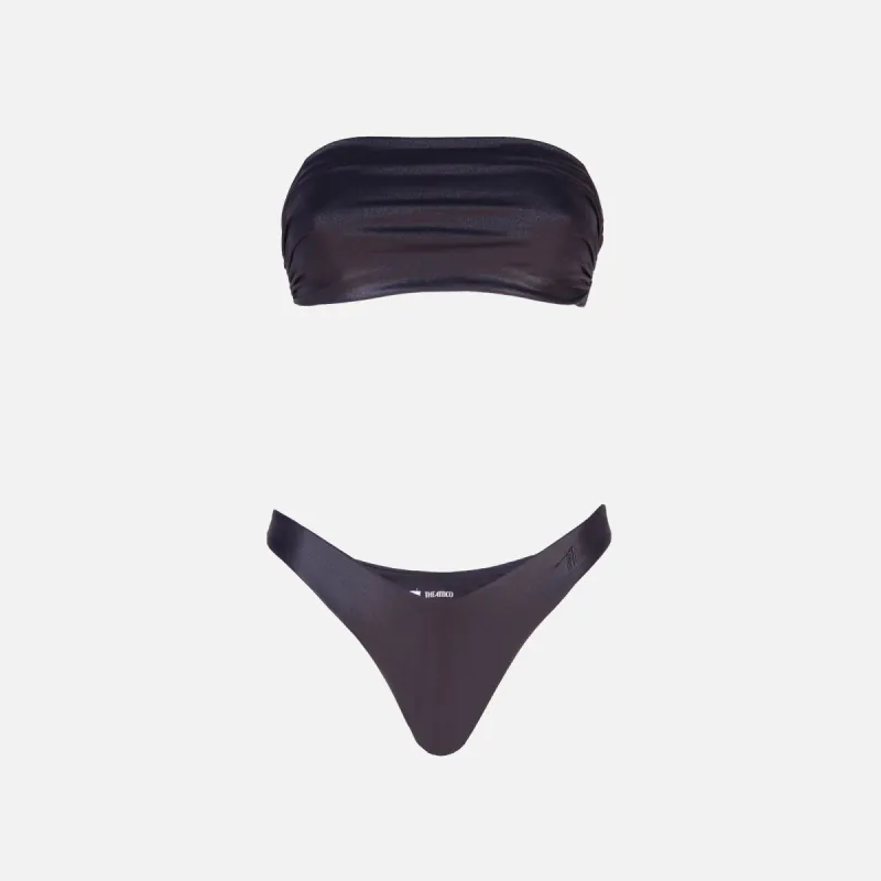 The Attico Bandeau Bikini - Black sold by Kith