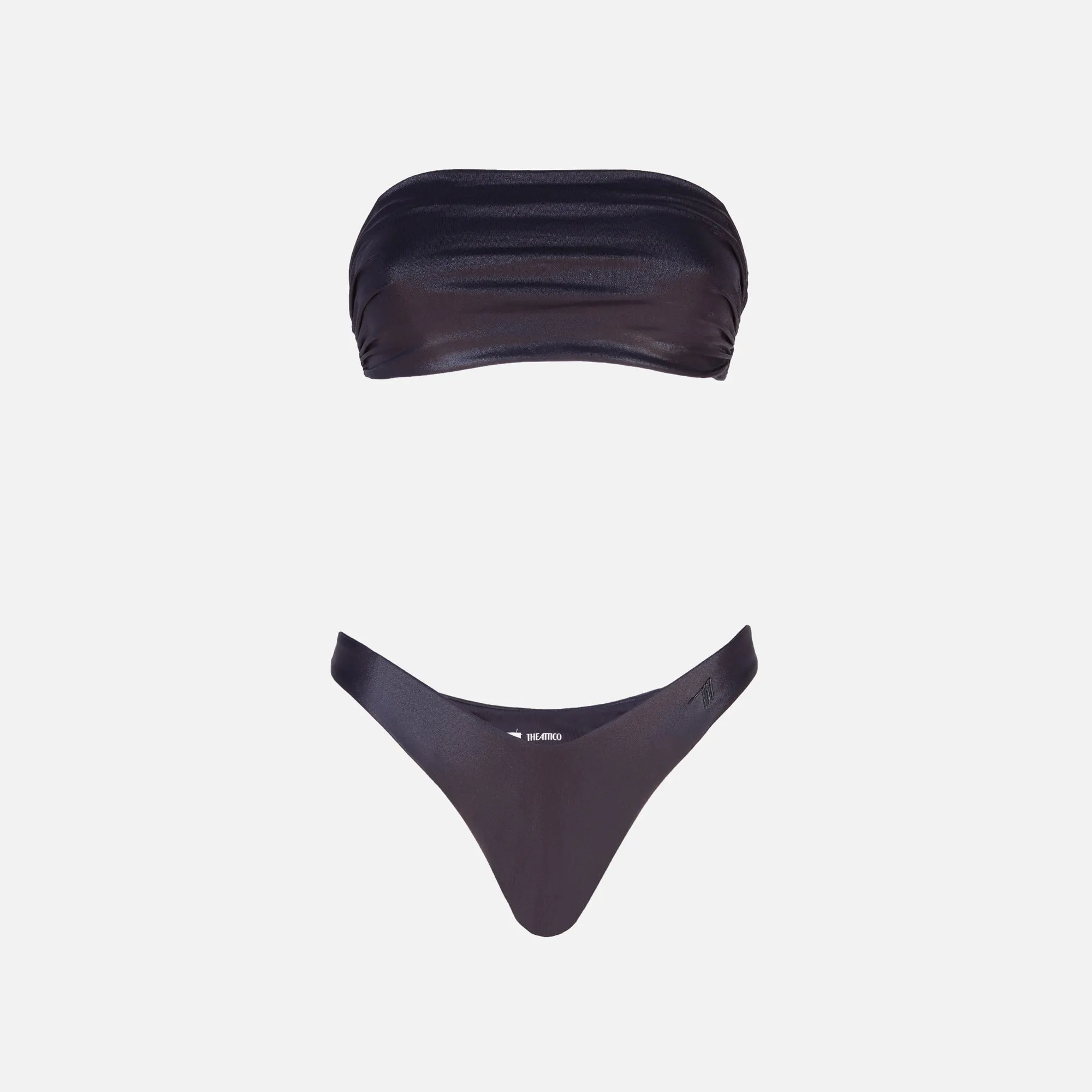 The Attico Bandeau Bikini - Black sold by Kith