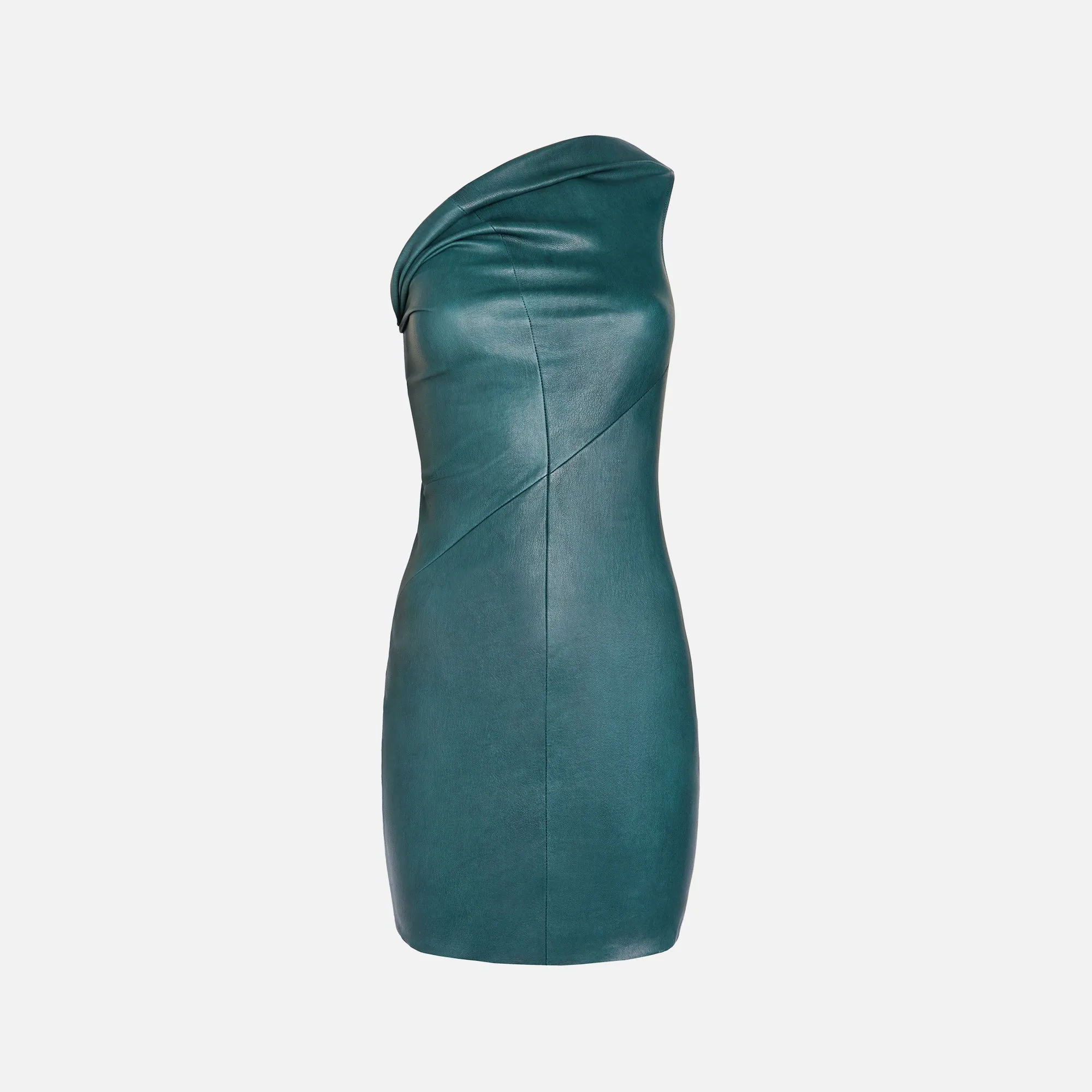 Rick Owens Athena One Shoulder Dress - Teal sold by Kith