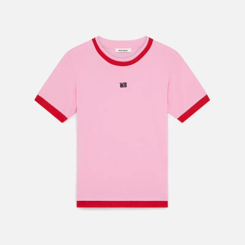 Wales Bonner Horizon Tee - Jersey Pink sold by Kith