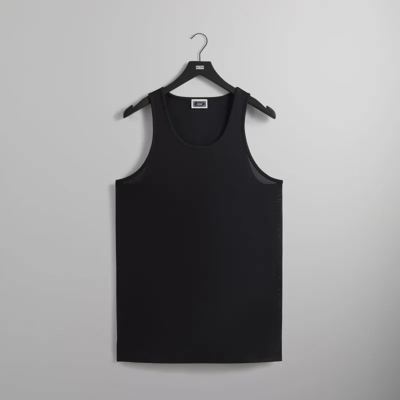 Kith Pointelle Mesh Spencer Tank - Black sold by Kith