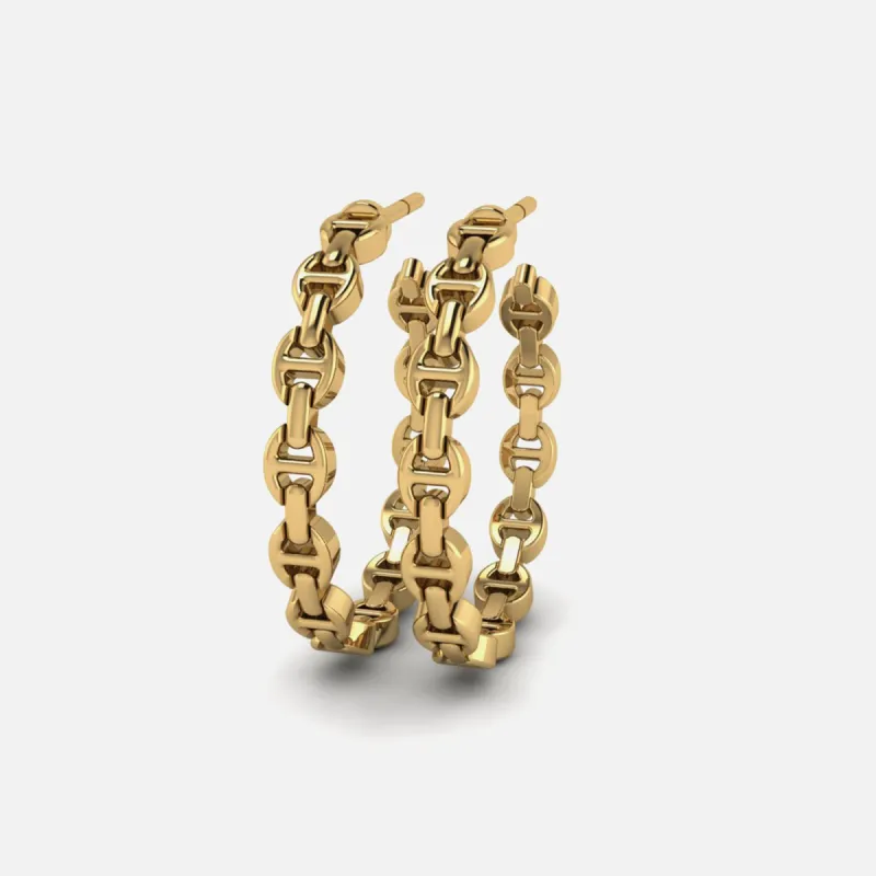 Hoorsenbuhs 33MM Hoop Earrings - 18K Yellow Gold made by Kith