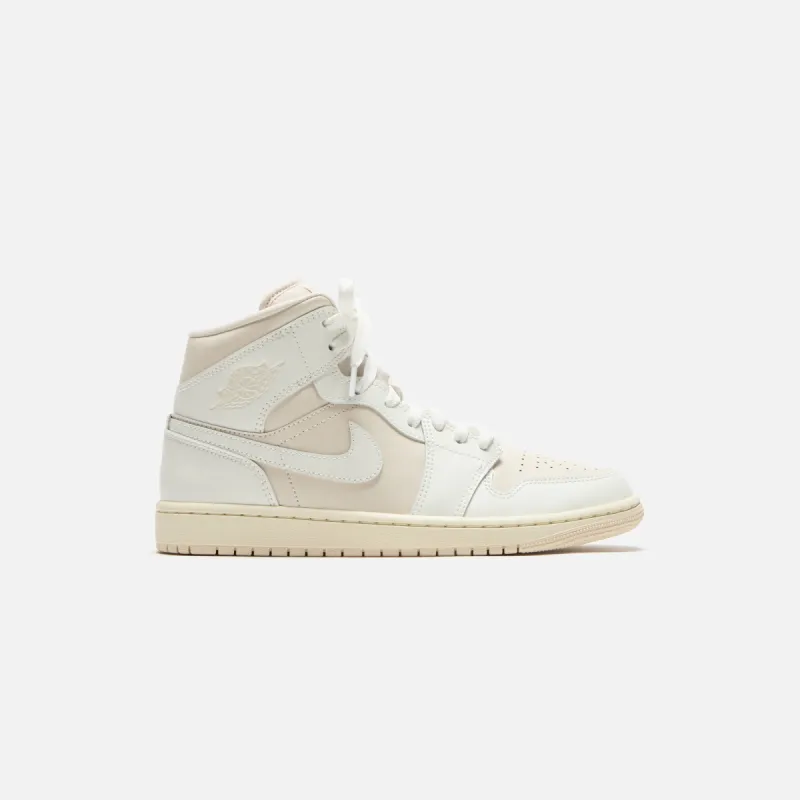 Jordan WMNS Air Jordan 1 Mid - Light Brown / Sail Muslin sold by Kith