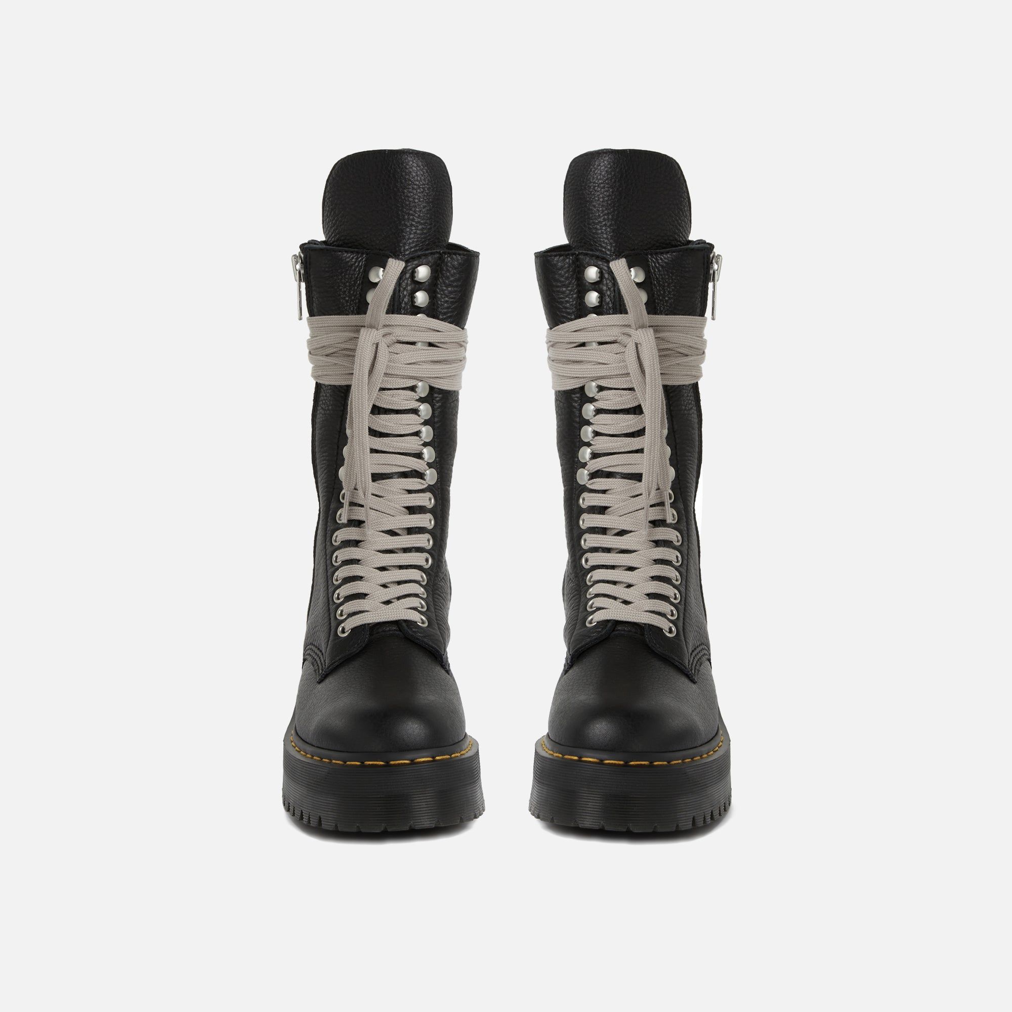 Dr. Martens x Rick Owens Quad Sole Calf Length Boot - Black | Parallel