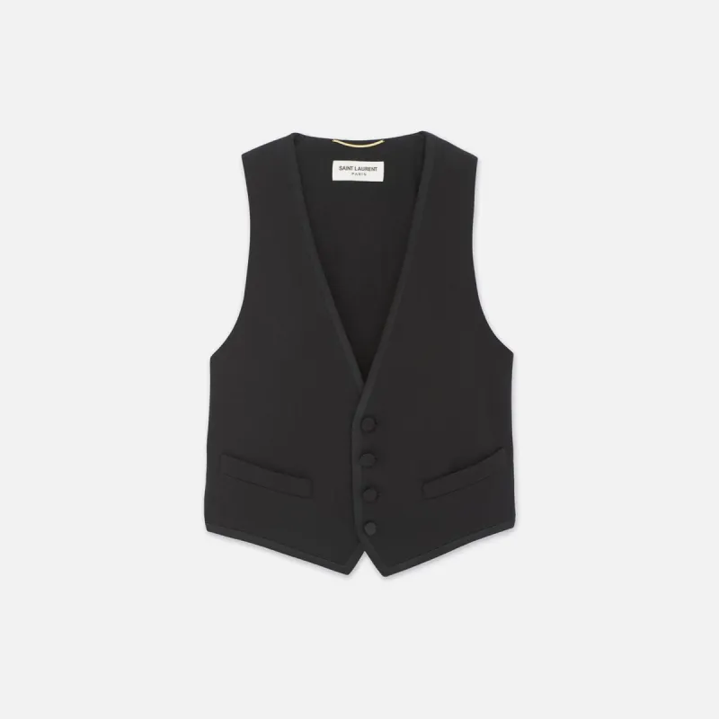 Saint Laurent Waistcoat - Black sold by Kith
