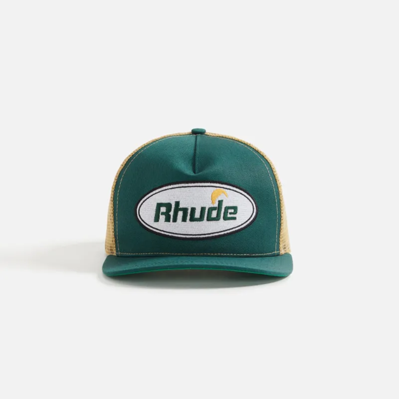 Rhude Moonlight Trucker - Green / White sold by Kith