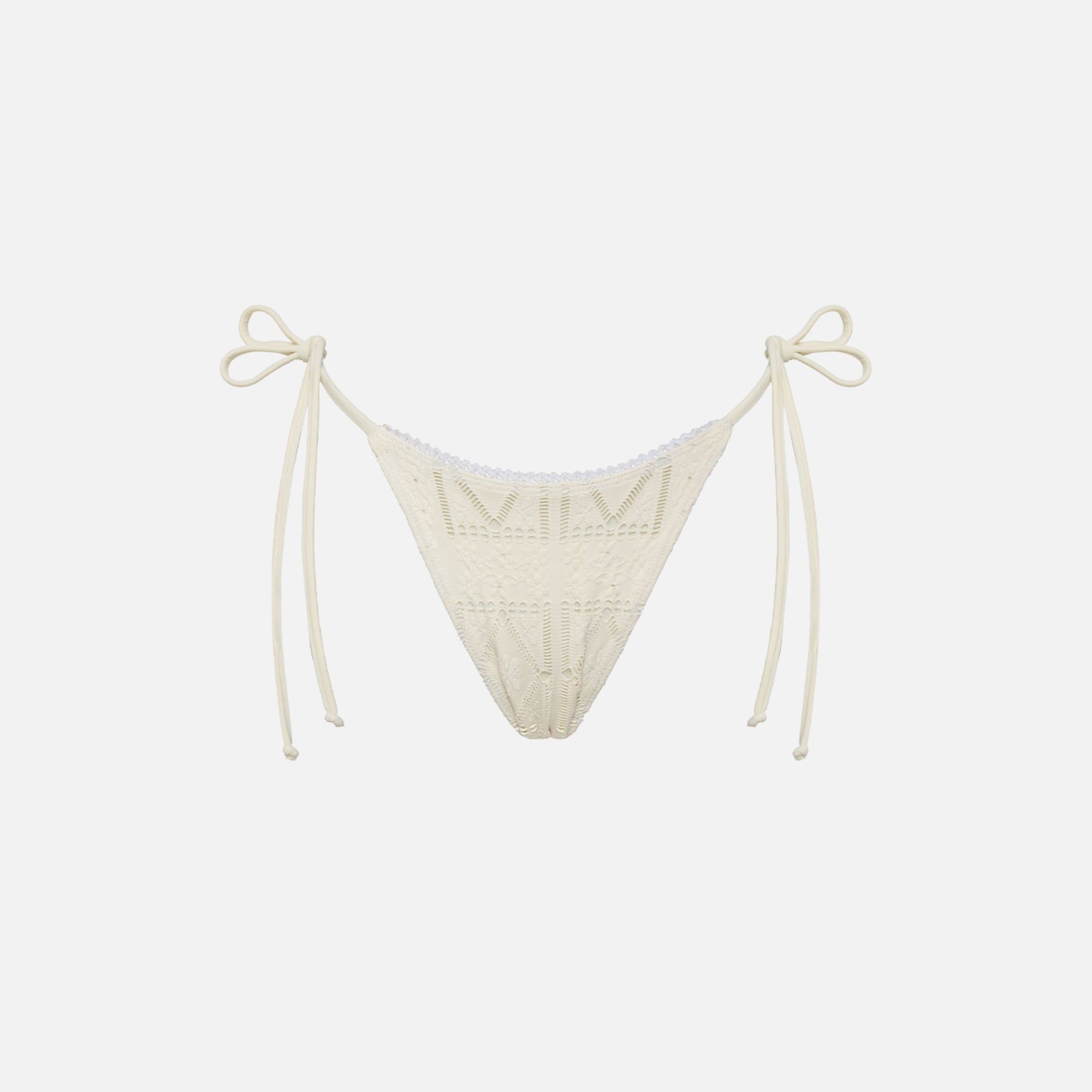 Frankies Bikinis Venice Patchwork Bottom - Angel Dust sold by Kith
