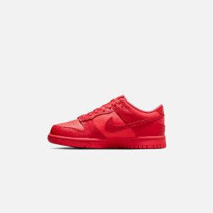 Nike GS Dunk Low - Track Red / Track Red / Red Stardust sold by Kith