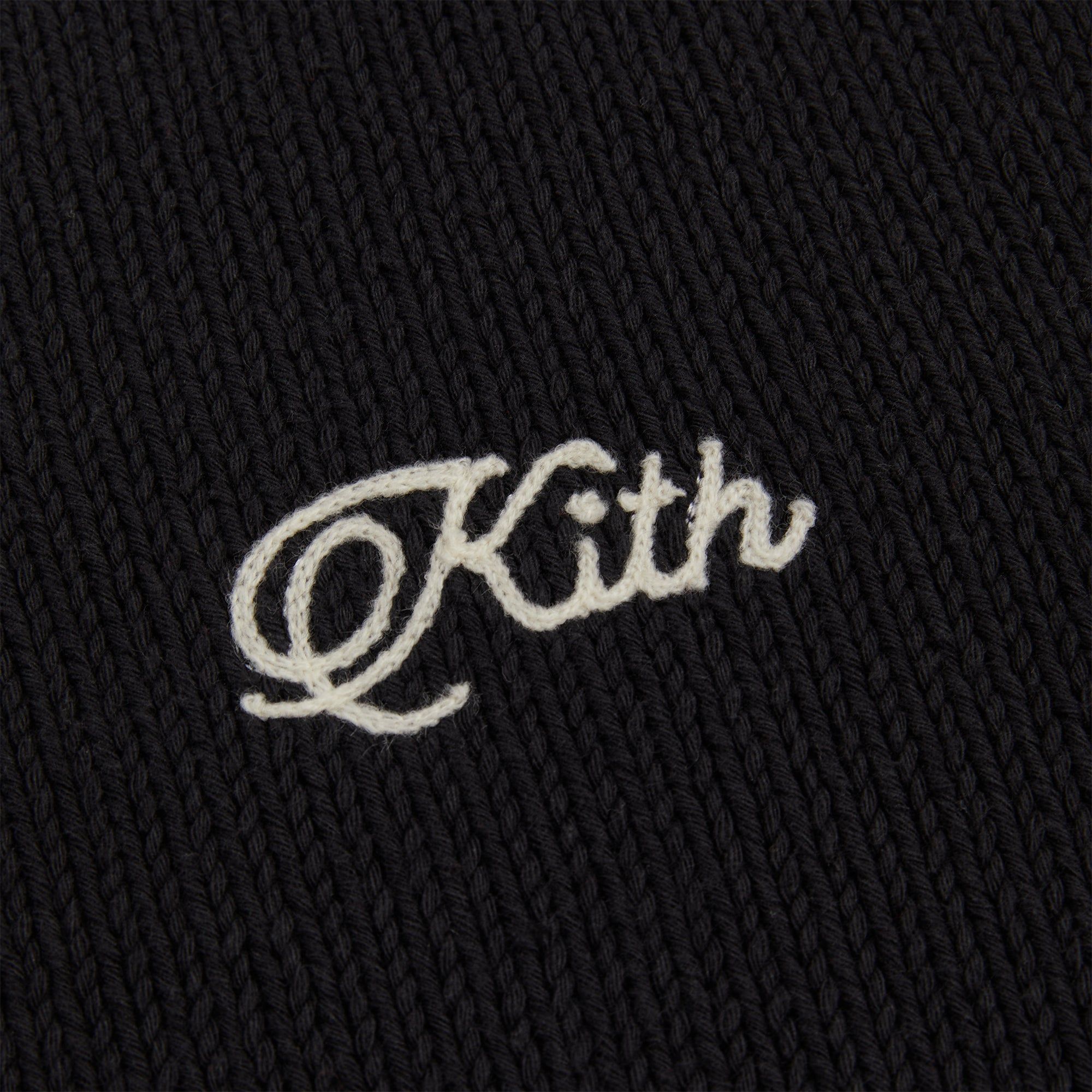 Kith Wyona Full Zip Varsity Sweater - Black PH sold by Kith product image thumbnail 4
