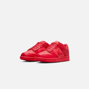 Nike GS Dunk Low - Track Red / Track Red / Red Stardust sold by Kith