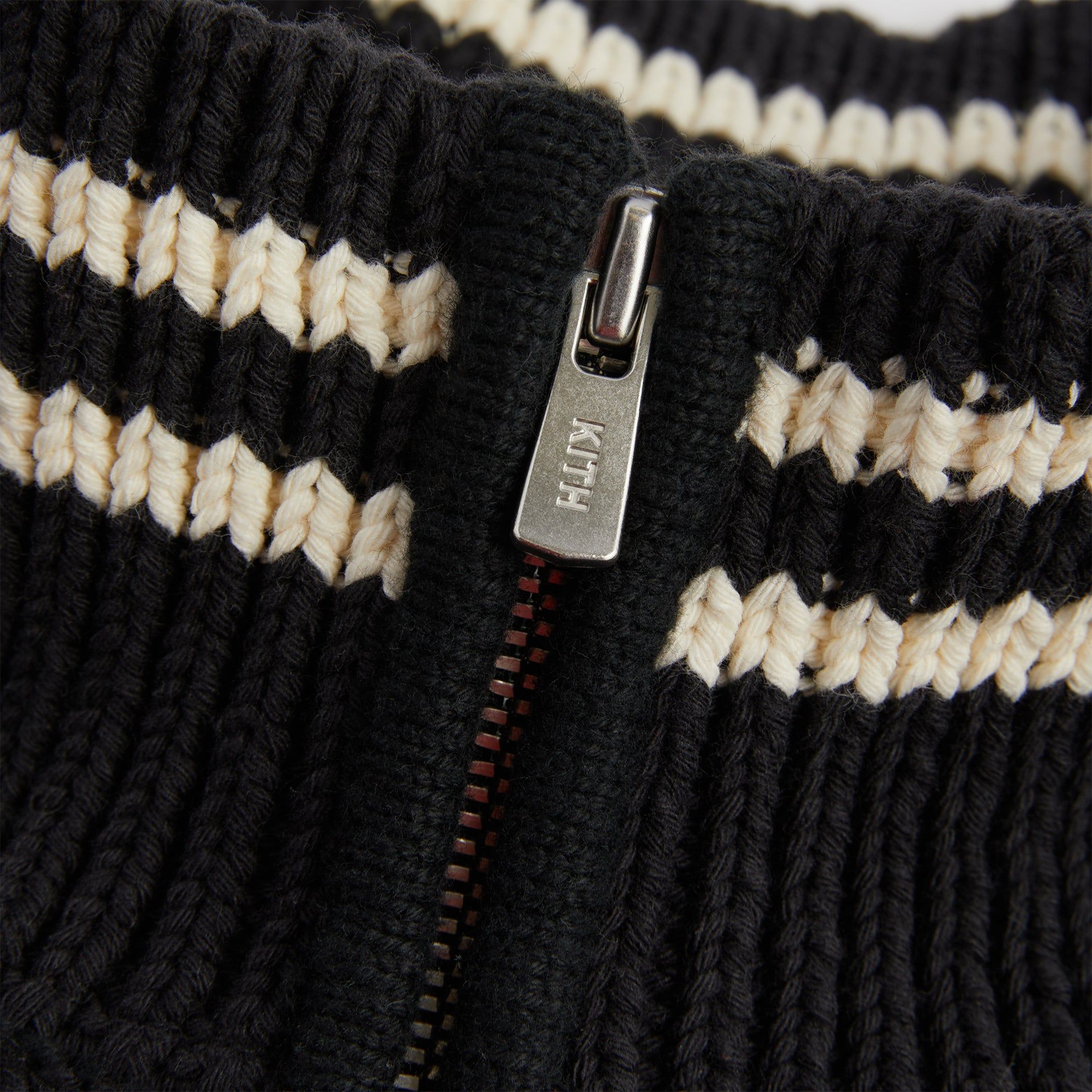 Kith Wyona Full Zip Varsity Sweater - Black PH sold by Kith product image thumbnail 3