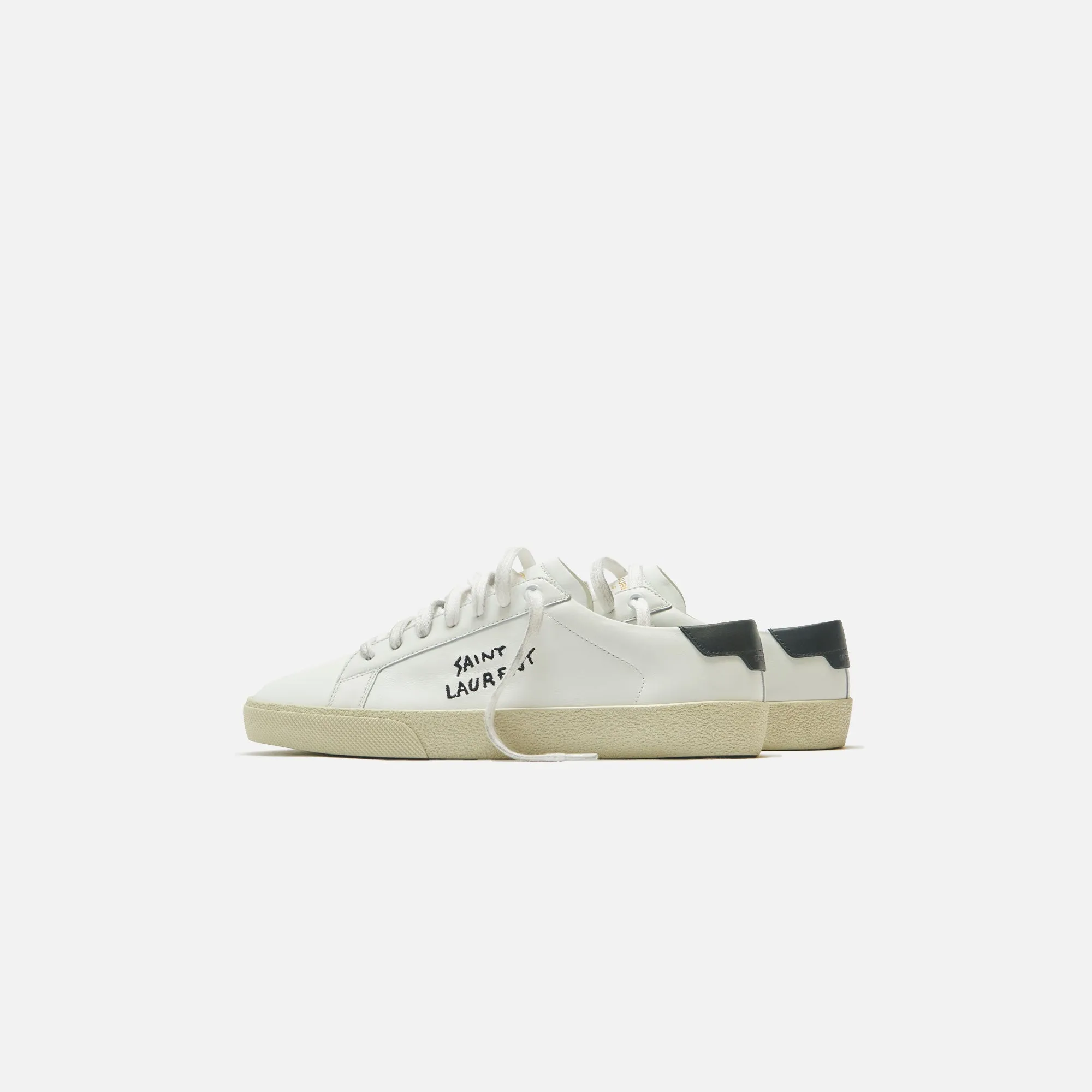 Saint Laurent SL 06 Signature Sneaker - Blanc Optique / Nero sold by Kith product image thumbnail 4