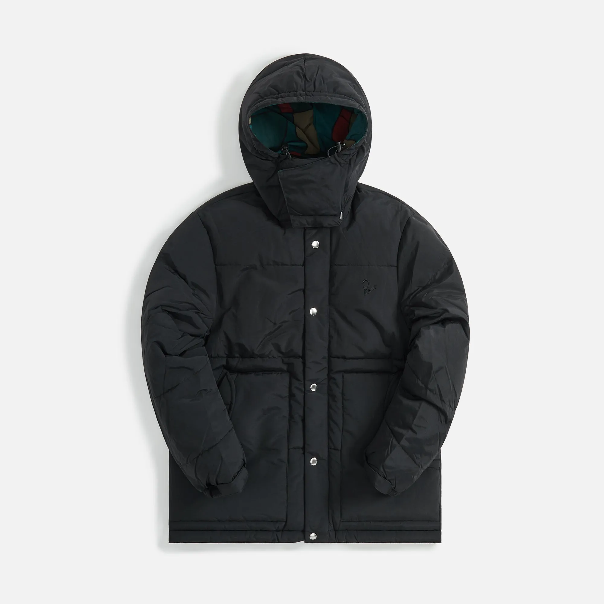 by Parra Trees In Wind Puffer Jacket - Black sold by Kith