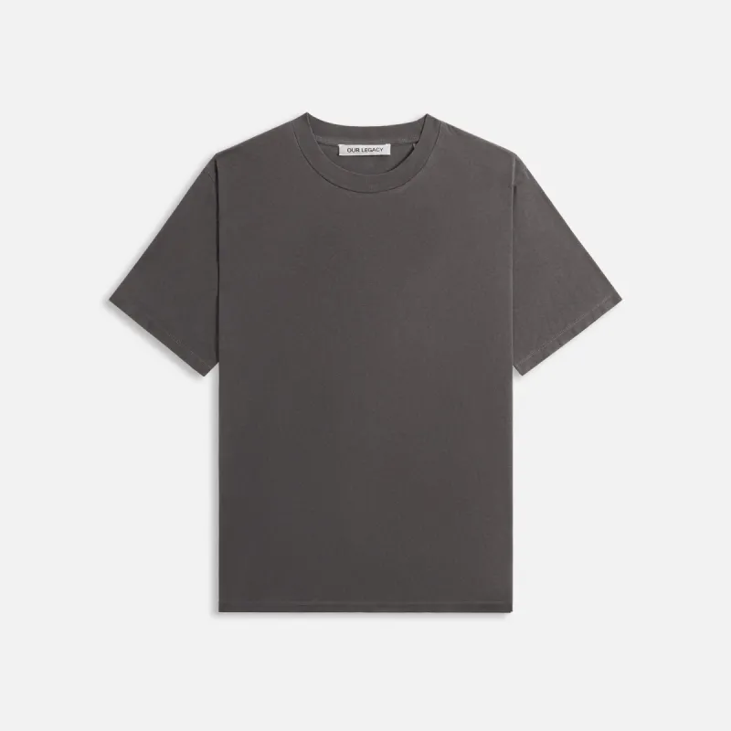 Our Legacy Box Tee - Worn Black Legacy Jersey sold by Kith