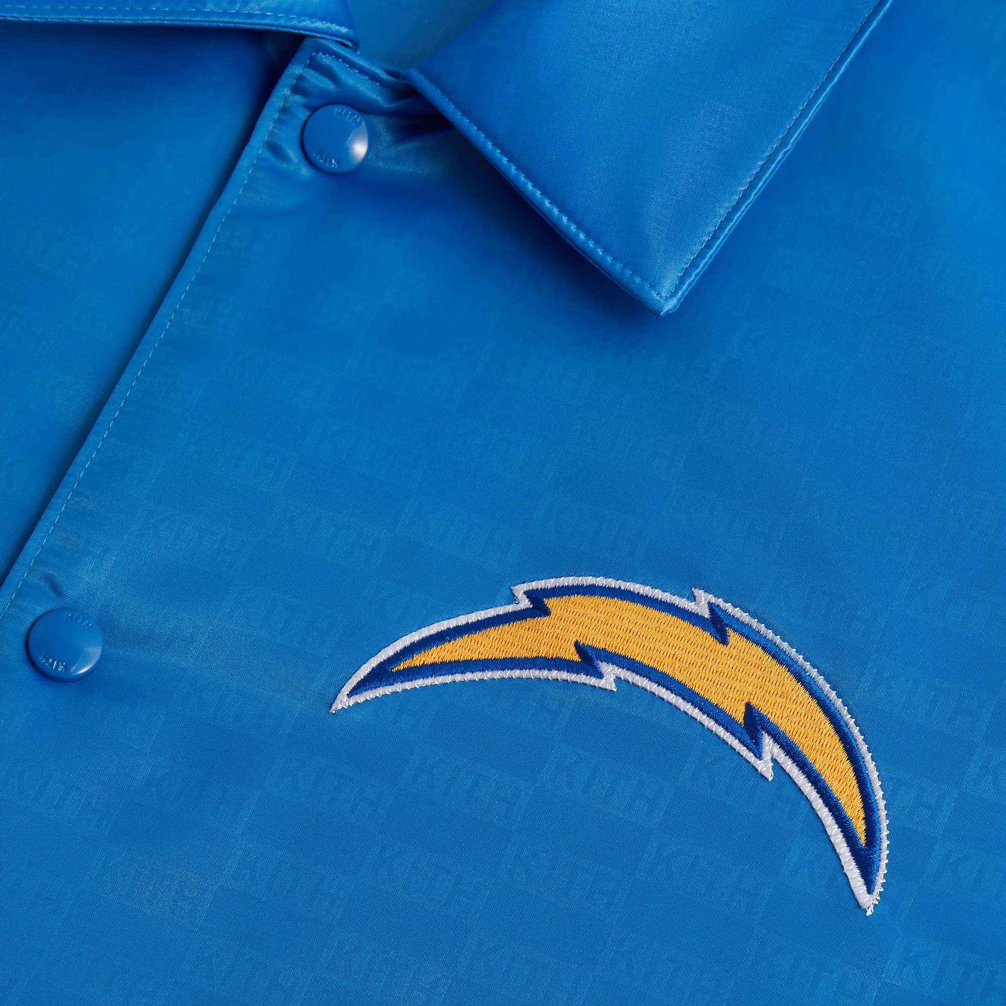 Kith for the NFL: Chargers Satin Bomber Jacket - Lhasa sold by Kith product image thumbnail 4