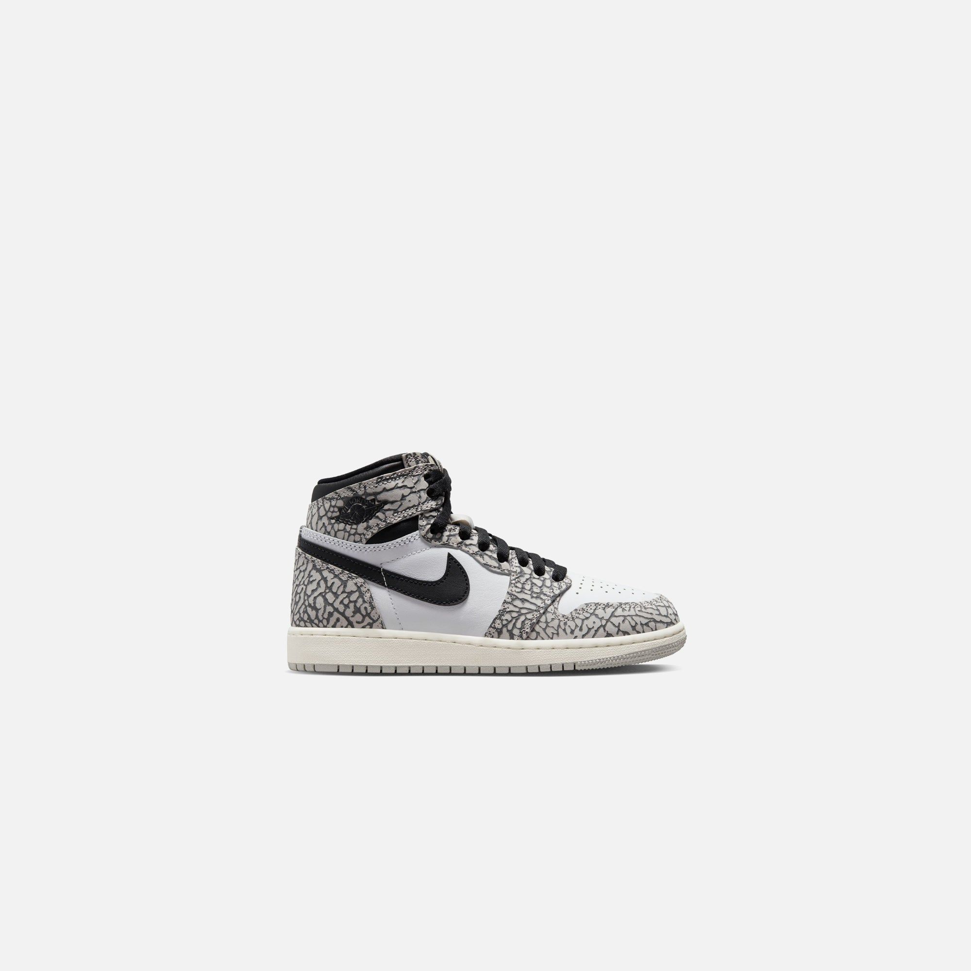 Nike Air Jordan 1 Retro High OG - Tech Grey / Muslin / Black sold by Kith