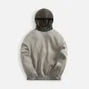 Essentials Nylon Fleece Hoodie - Dark Heather Oatmeal / Ink sold by Kith