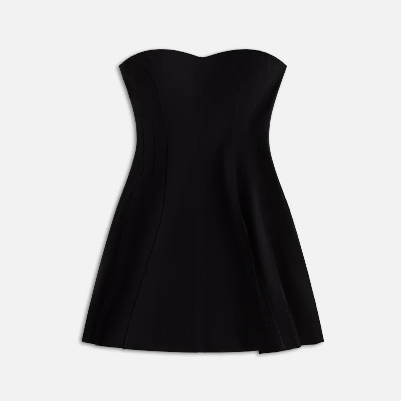 Norma Kamali Strapless Grace Mini Dress - Black sold by Kith