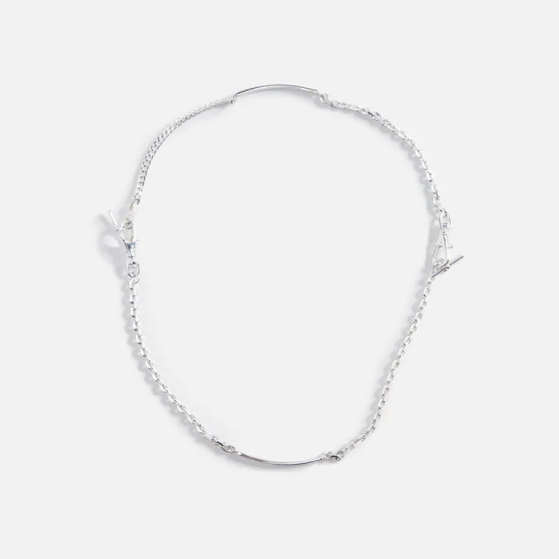 Martine Ali Double Id Necklace - Silver made by Kith