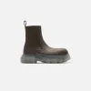 Rick Owens Stivali Pelle Beatle Bozo Tractor - Dust / Clear sold by Kith