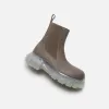 Rick Owens Stivali Pelle Beatle Bozo Tractor - Dust / Clear sold by Kith