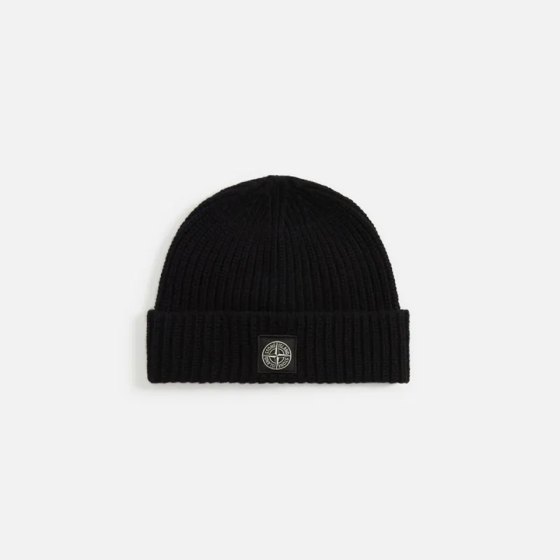 Stone Island Wool Beanie - Black sold by Kith