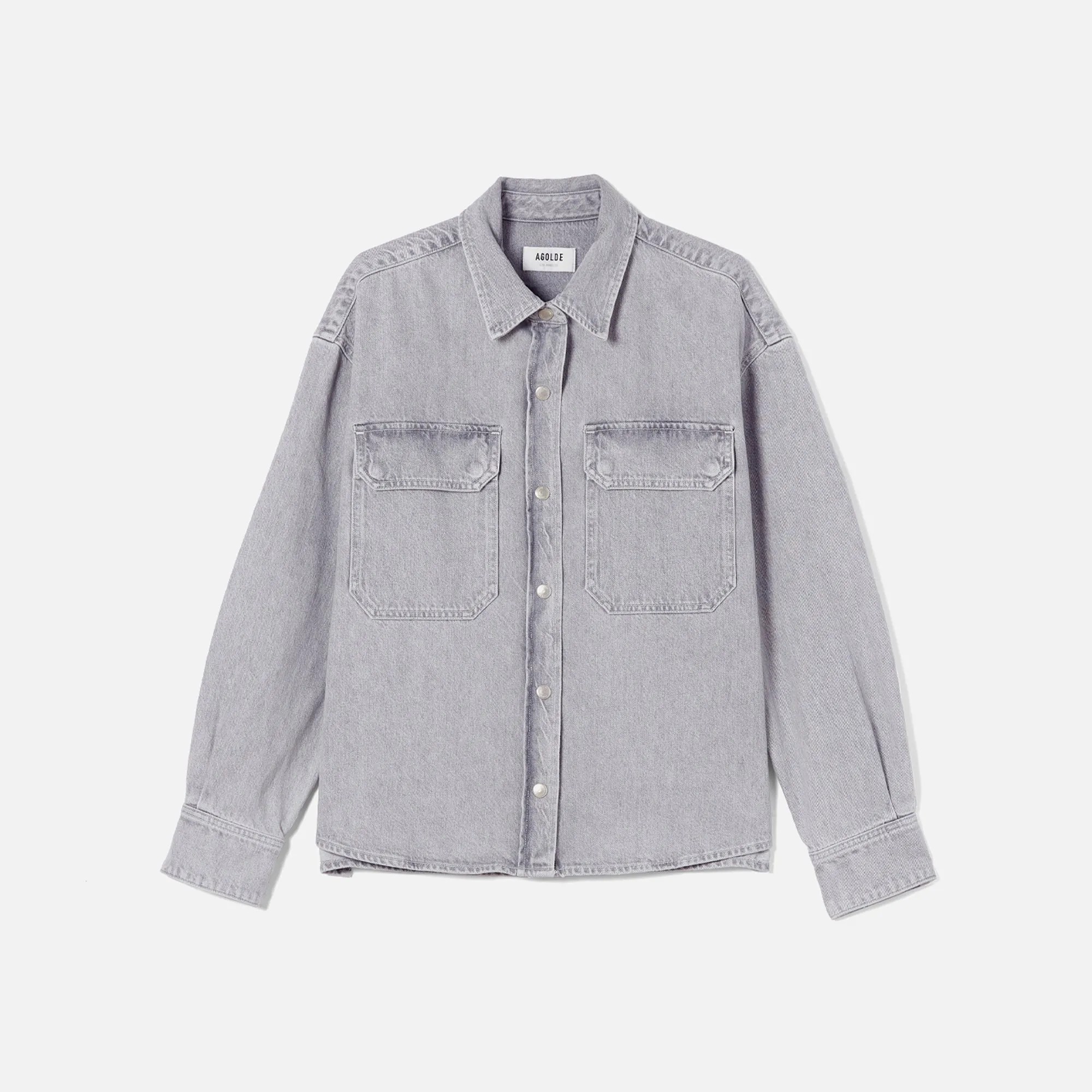 Agolde Gwen Slice Shirt - Rain sold by Kith