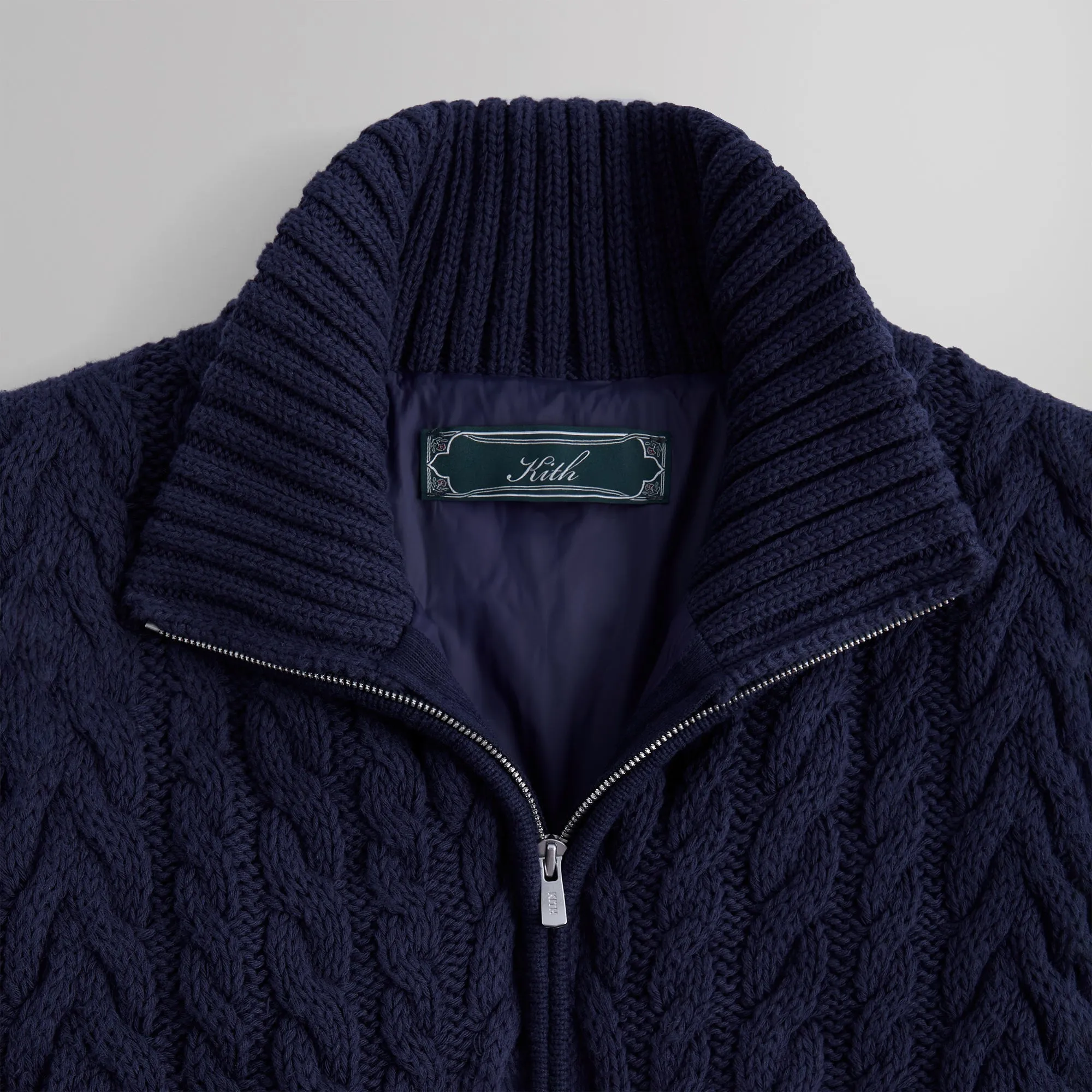 Kith Wallis Combo Knit Bomber Jacket - Nocturnal sold by Kith product image thumbnail 5