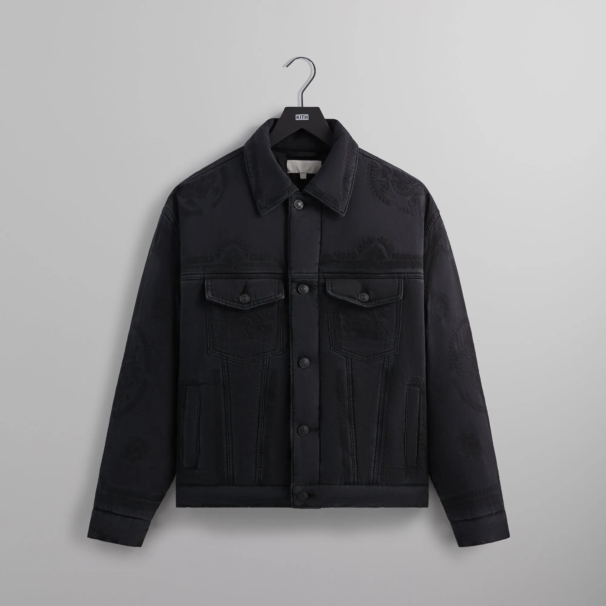 Kith Puffed Jase Denim Jacket - Black sold by Kith