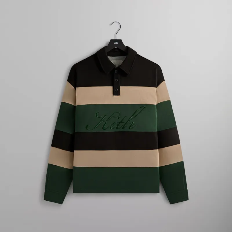 Kith Stripe Microsuede Tanner Pullover - Black sold by Kith