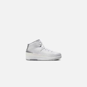 Nike PS Air Jordan 2 Retro - White / Cement Grey / Sail / Black sold by Kith