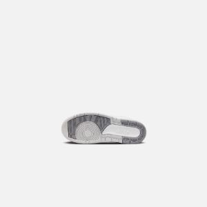 Nike PS Air Jordan 2 Retro - White / Cement Grey / Sail / Black sold by Kith