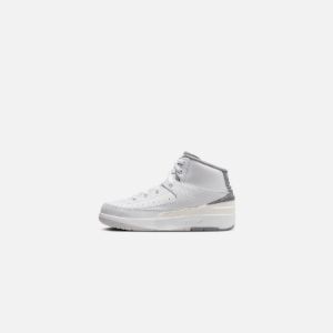 Nike PS Air Jordan 2 Retro - White / Cement Grey / Sail / Black sold by Kith