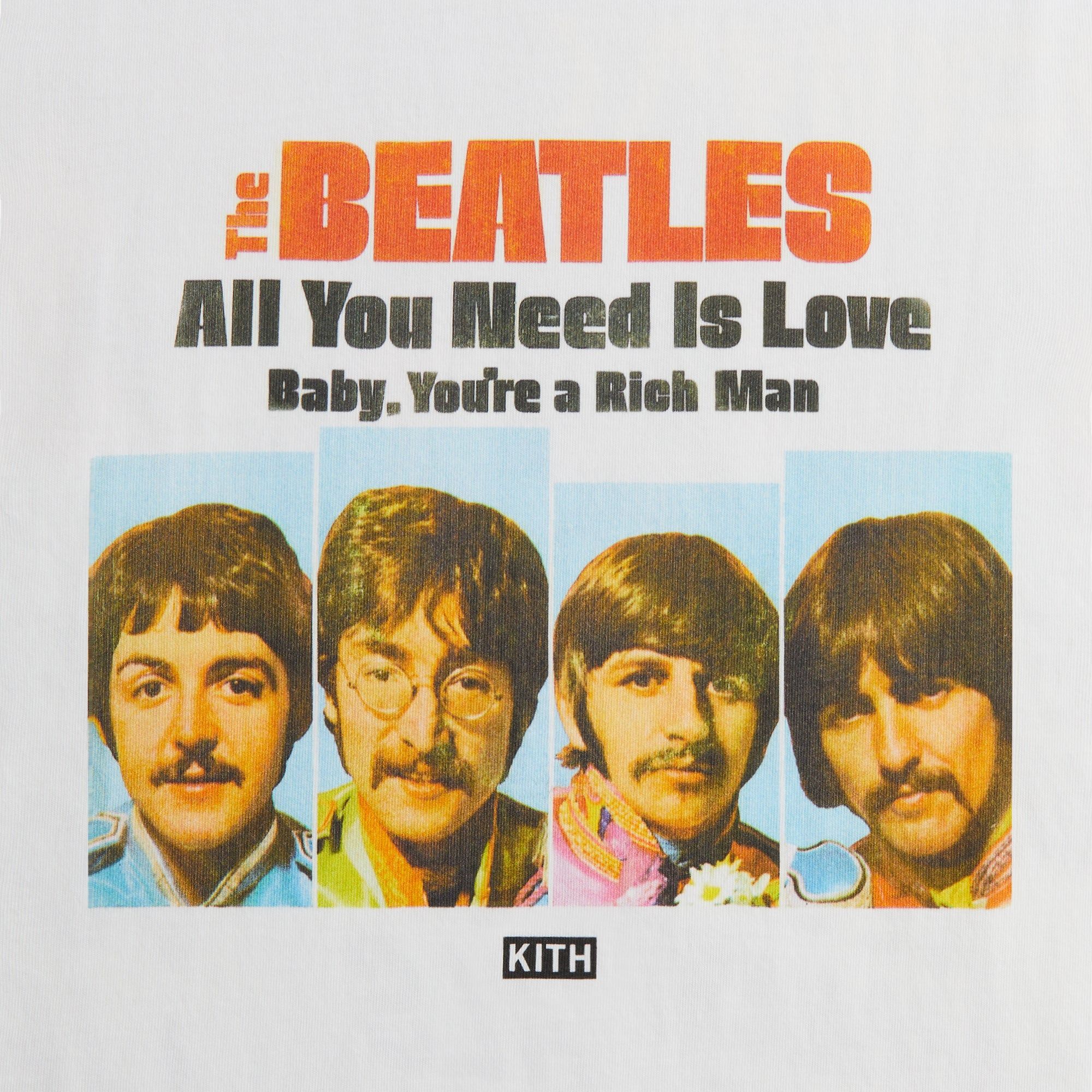 Kith for The Beatles All You Need is Love V Tee - White sold by Kith product image thumbnail 3