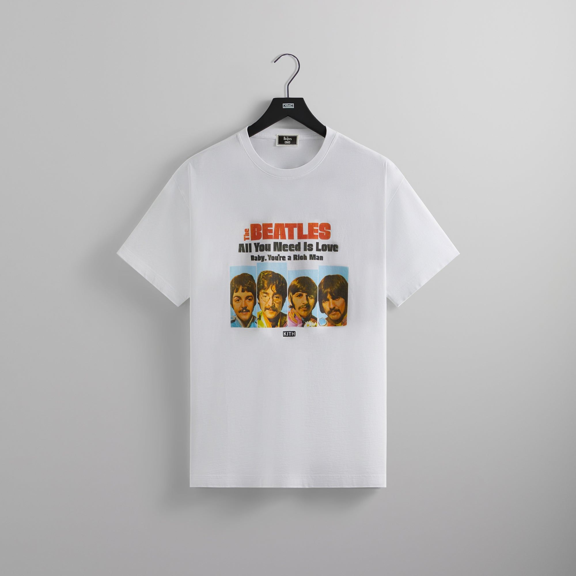 Kith for The Beatles All You Need is Love V Tee - White sold by Kith