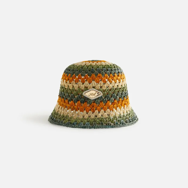 Kith Women Raffia Multi Stitch Bucket Hat - Madeira sold by Kith