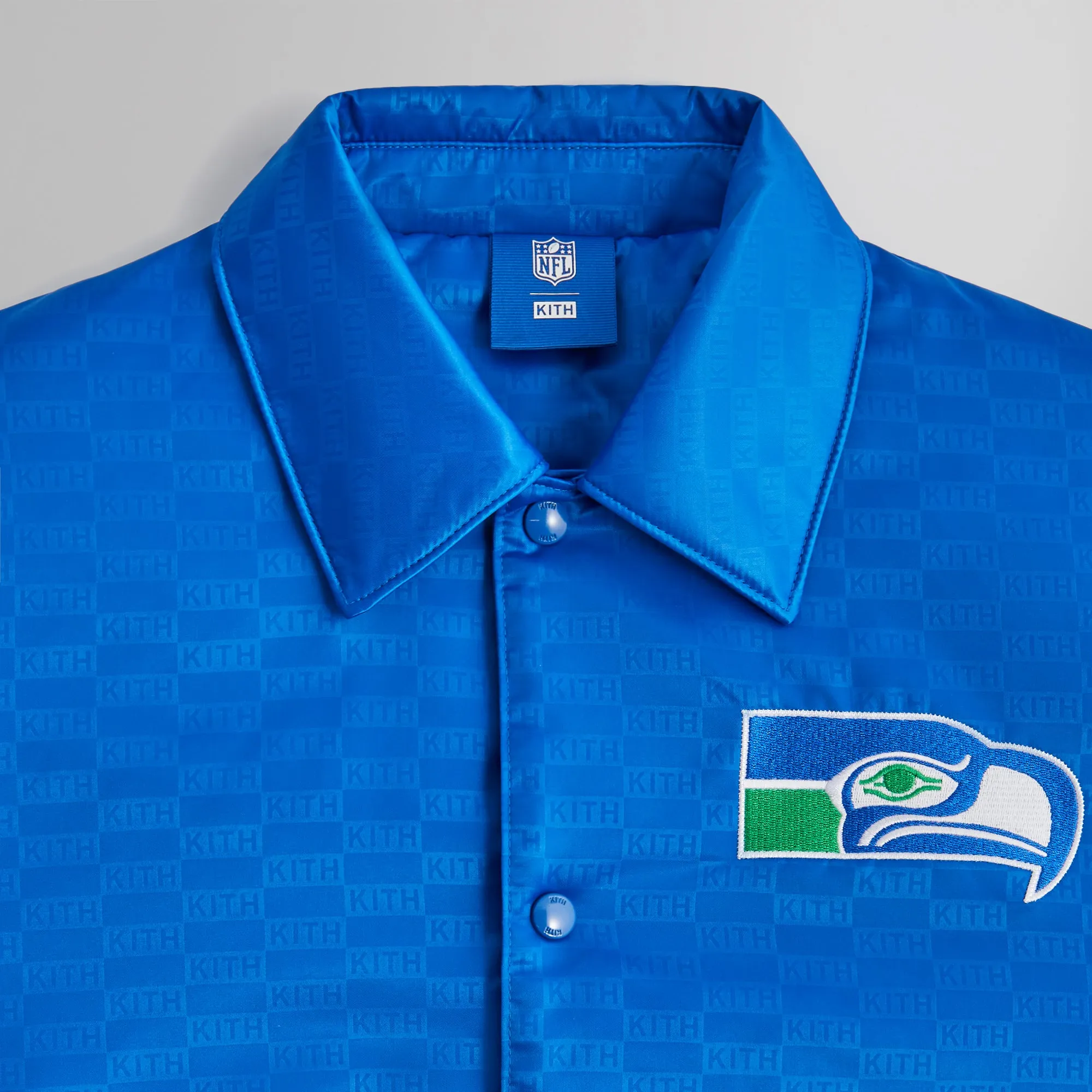 Kith for the NFL: Seahawks Satin Bomber Jacket - Merriam sold by Kith product image thumbnail 3